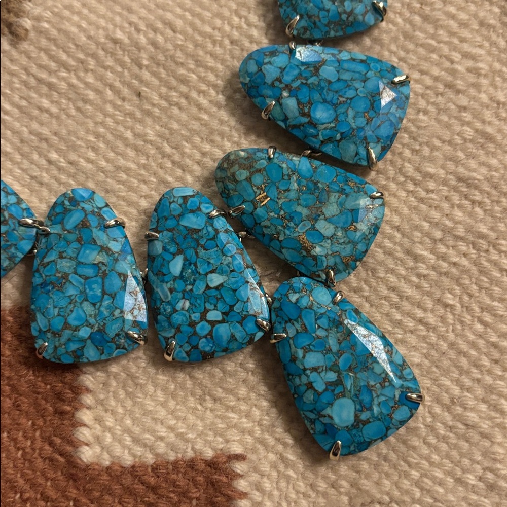 Kendra Scott Bronze Veined Turquoise Harlow - Picture 2 of 6